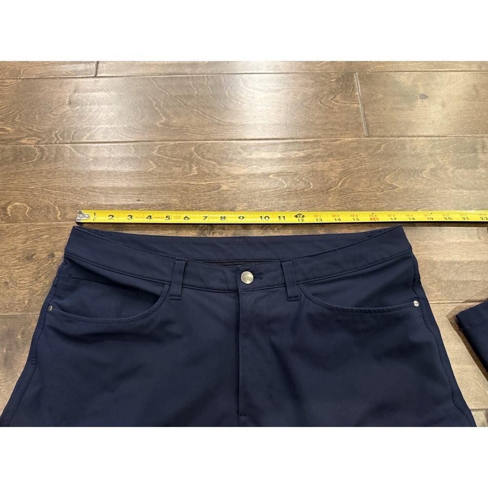 Lululemon ABC Classic-Fit Mens Navy Blue 5 Pocket Chino Pants Size 33 - Picture 9 of 9